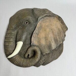 Vintage Spooniques Elephant Head Wall Hanging Decor